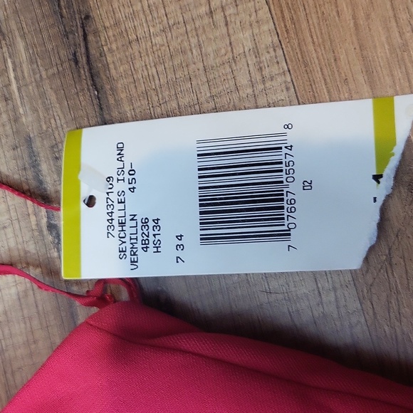 JONES NEW YORK Pink Seychelles Island Wrap Top Ruched Waist Halter Dress - Picture 7 of 12